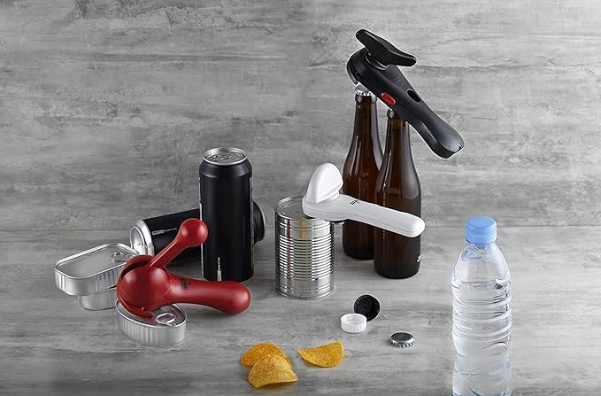 Kuhn Rikon Auto Safety Master Opener for Cans, Bottles and Jars, 9 x 2.75 inches, Black - Image 7