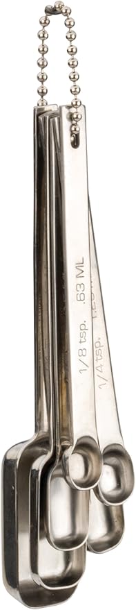 RSVP International Endurance Stainless Steel Spice Measuring Spoons, Set of 6 | 1/8 tsp to 1 Tbsp Measurements | Nest for Easy Storage | Dishwasher Safe | Dry or Liquid | Baking or Cooking - Image 9
