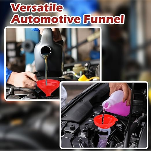 Long Funnel for Transmission Fluid 3.28 Foot Clear Tubing Plastic Wide Mouth Oil Funnel with Hose Flexible for Car, Engine, Gas, Water, Fluid