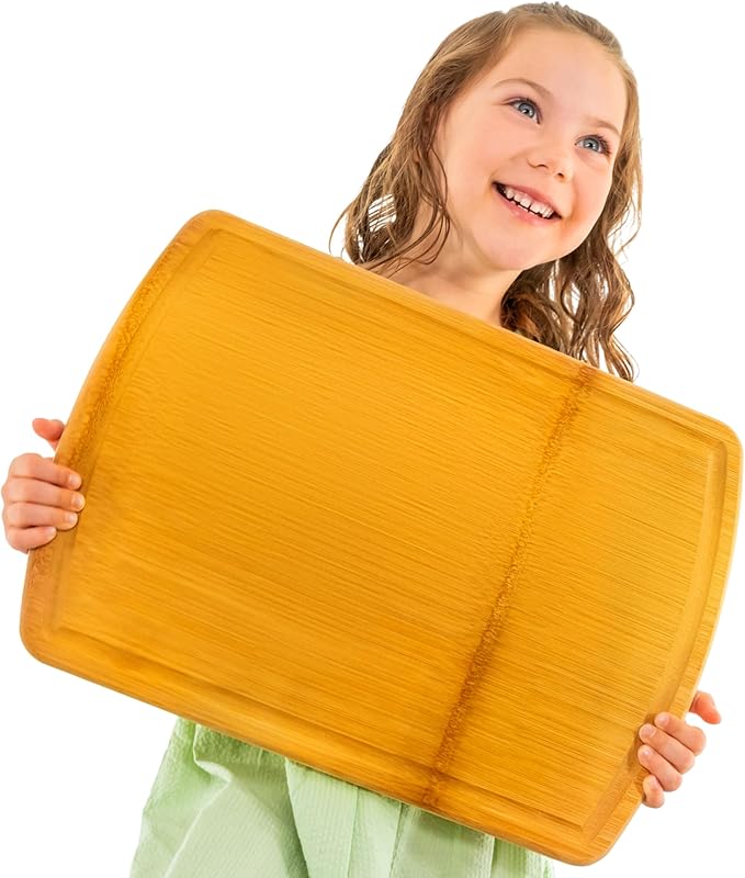 FSC-Certified Extra Large Bamboo Cutting Board Featuring 18 Inch Glue-Free Surface™ – XL, Non-Toxic Wooden Board for Family Kitchens, Butcher Block Style Food Prep with Lifetime Replacements - Image 9