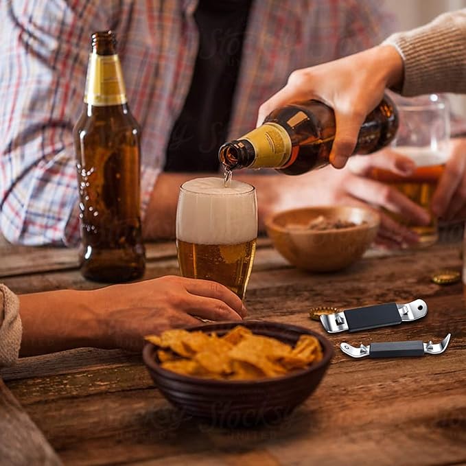 3 Pieces Magnetic Bottle Openers Can Opener Classic Beer Opener Stainless Steel Small Bottle Opener Can Tapper with Magnet for Camping and Traveling HANCELANT - Image 7