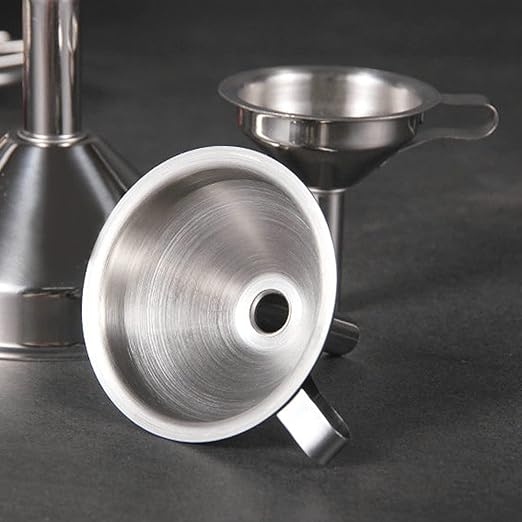 Small Funnels for Filling Bottles, Stainless Steel Small Kitchen Funnel Set of 3, Food Grade Mini Funnels for Kitchen Use Filling Bottles Liquor Flask Tiny Spice Cooking Powder Water 3in&2.2in&1.8in - Image 7