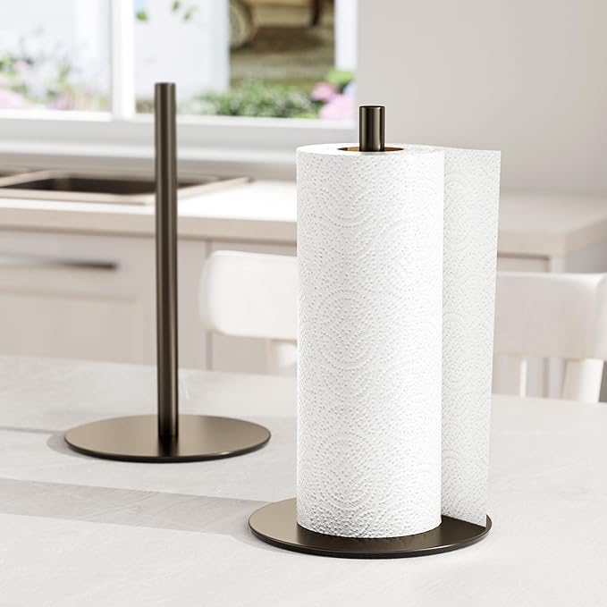 Oil-Rubbed Bronze Paper Towel Holder - Free-Standing Kitchen Roll Holder, Classic Fashion Roll Dispenser for Any Kitchen - Image 7