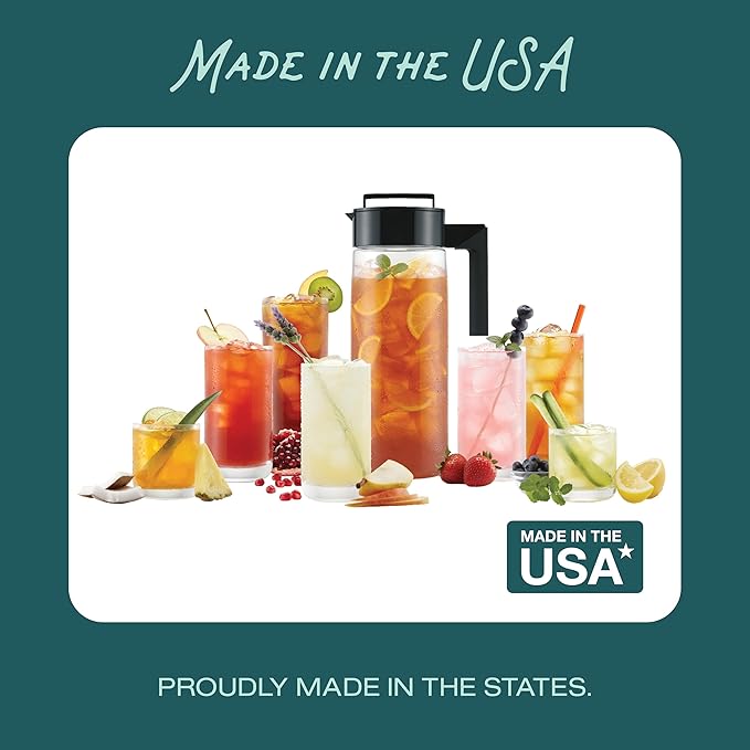 Takeya Patented and Airtight Pitcher Made in the USA, 2 Quart, Blueberry, 10034 - Image 8