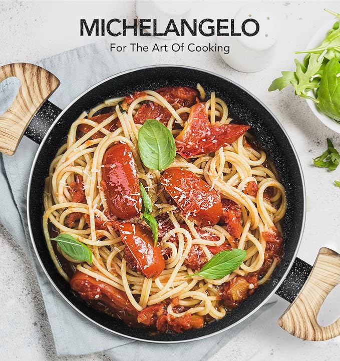 MICHELANGELO Stock Pot with Lid, 10 Quart Large Pot for Cooking, Nonstick Cooking Pot with Healthy Coating, Non Stick Soup Pots Induction Compatible - Image 7