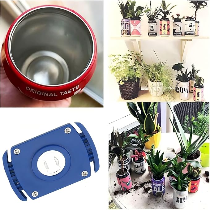 aluminum Can Opener,can top remover,Lid Remover, beer- Soft Edge- soda- can opener,Handheld Safety Manual Can Opener,for 8-19 Oz aluminum Soft Edge Cans, Household Bar Tool(Blue 1PCS)