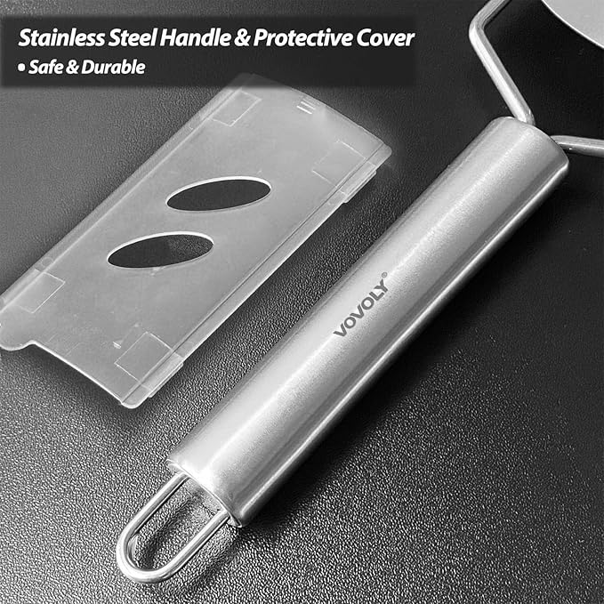 Professional Zester Grater Extra Coarse for Potato, Zucchini, Carrot, Apple, Cabbage and Cheese, Kitchen Grater with Razor-Sharp Stainless Steel Blade (Extra Coarse) - Image 8