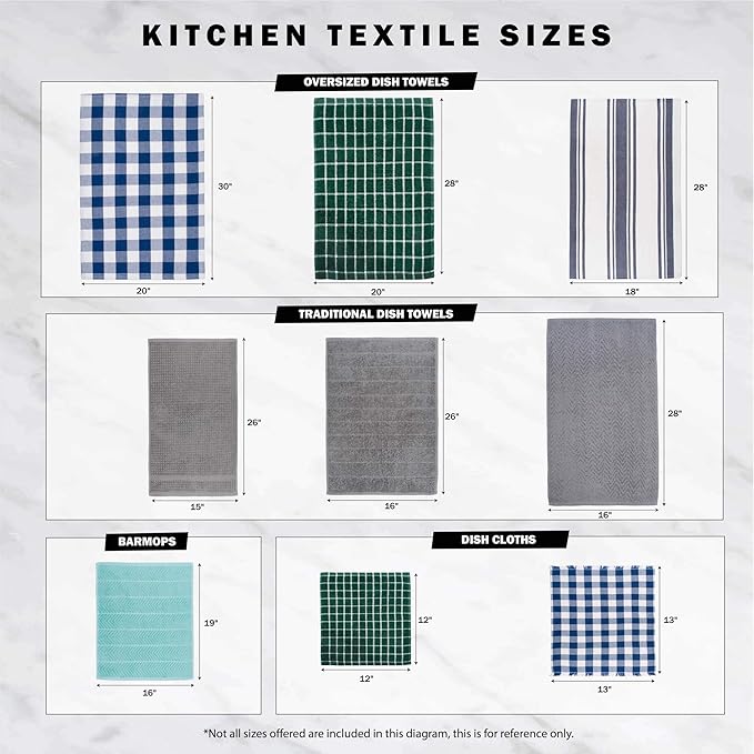 DII Buffalo Check Kitchen Collection, Classic Farmhouse Kitchen Set, Potholder & Dishtowel, Black & White, 3 Piece