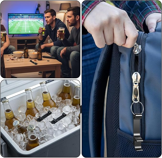 100 Pack Bottle Opener Keychain Bulk Black Metal Pocket Can Opener Key Chain Ring Wine Beer Beverage Heavy Duty Aluminum Bottle Openers Destapadores De Cerveza for Bar Bartender Wedding Party Gifts