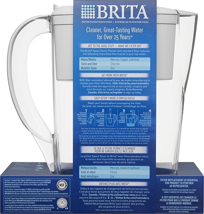Brita Space Saver Water Filter Pitcher