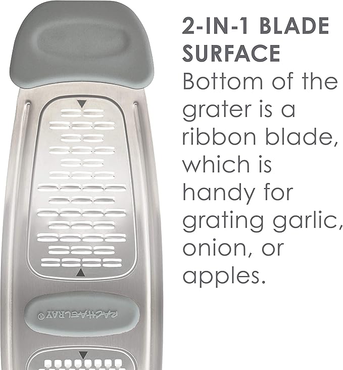 Rachael Ray Tools and Gadgets Stainless Steel Multi Grater for Cheese, Ginger, Garlic, and more, Gray - Image 5