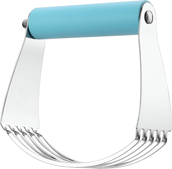Spring Chef Large Dough Blender For Baking, Dishwasher Safe Dough Cutter Tool, Stainless Steel Pastry Cutter Tool with Sharp Blades, Manual Pastry Blender for Easy Mixing - Aqua Sky - Image 9