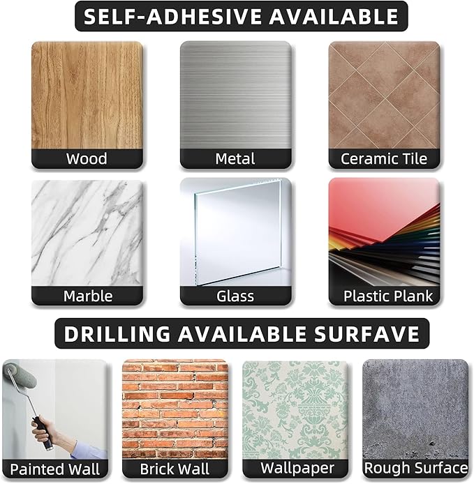 Paper Towel Holder - Self-Adhesive or Drilling, White, Upgraded Aluminum Kitchen Roll Dispenser Under Cabinet, Lighter but Stronger Than Stainless Steel! - Image 6
