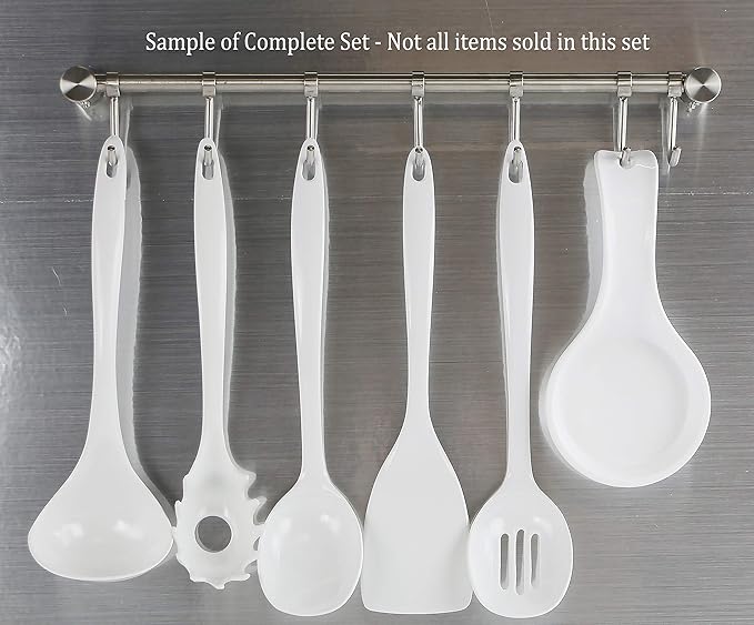 Reston Lloyd Melamine Soup Ladle Kitchen Utensil, Premium Quality Utensil with Heat Resistant Ergonomic Handle, Durable BPA-Free Plastic, 10.5 inch long, 6pc Set, White - Image 4