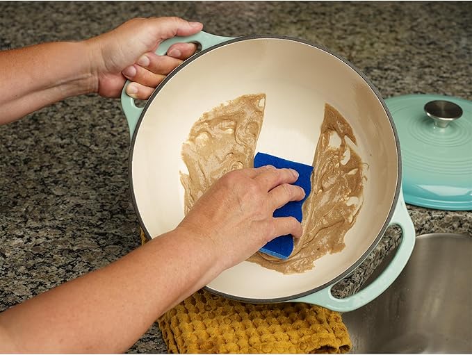 Mercer Culinary Enameled Cast Iron Round Dutch Oven, 6 qt., Aqua - Image 9