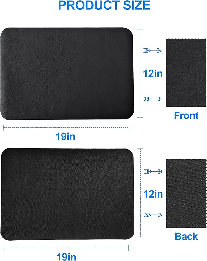 Dish Drying Mat for Kitchen Counter, 12"x19" Dish Drying Pad with Non-slip Rubber Backed, Hide Stain Anti Absorbent for Kitchen Counter, Drying Mat for Coffee Machine Dish Rack (Black) - Image 7