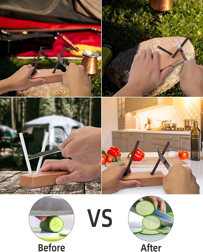 4-Rod Turn Box, Ceramic Sharpener Rod from Kitchen Sharpening Tool, Portable Manual Ceramic Sharpening Rod - Image 5