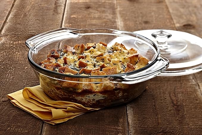 Anchor Hocking 2 quart Glass Casserole Dish, Clear - Image 2