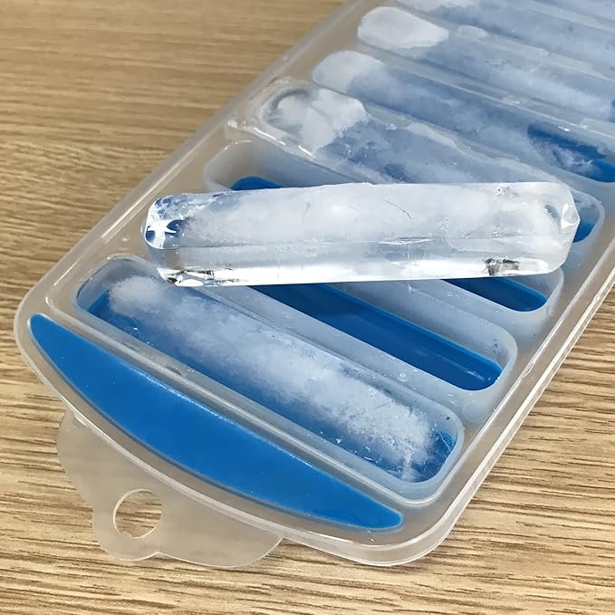 Ozera 4 Pack Ice Cube Trays, Narrow Water Bottle Ice Cube Tray Stick, Silicone Ice Trays for Freezer with Easy Push and Pop Out Material, Ideal for Sports and Water Bottles - Image 9