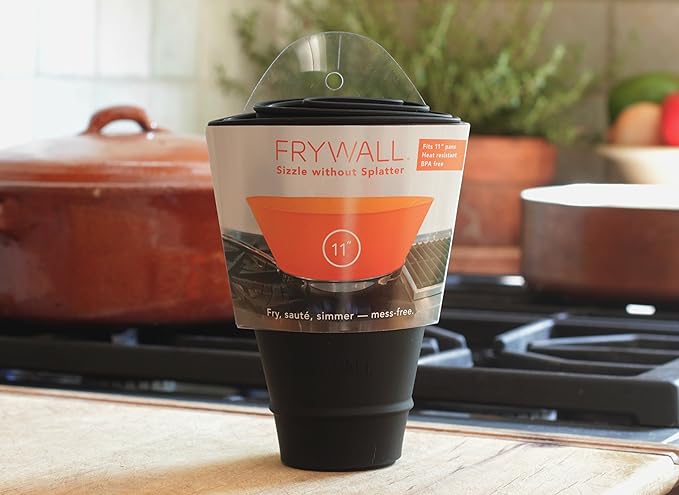 Frywall 11" (Medium-Large) - Ultimate Splatter Protection without Compromises (Black)