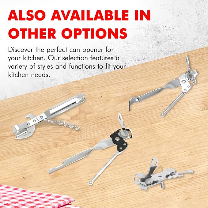 Chef Craft Select Can Opener with Tapper, 6.5 inches in length, Nickle Plated - Image 7