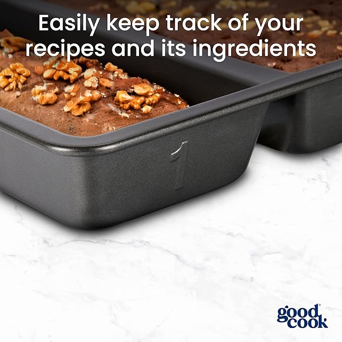 GoodCook Divided Baking Sheet Premium Carbon Steel Nonstick Pan, 9 x 13-Inch