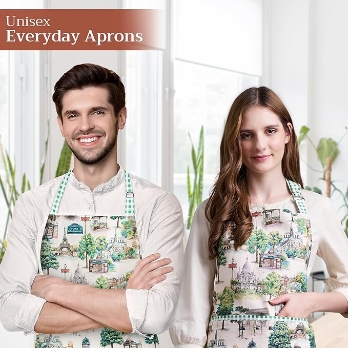Maison d' Hermine 100% Cotton Apron for women with Pocket Kitchen Chef Apron for Men Cooking Mothers Day Gifts - Image 6