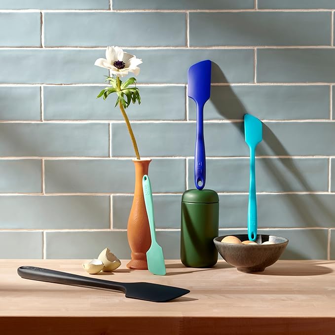 GIR: Get It Right Silicone Kitchen Spatula - Non-toxic Cooking Utensils for Nonstick Cookware, Cooking and Baking, Skinny - 11IN - Slate