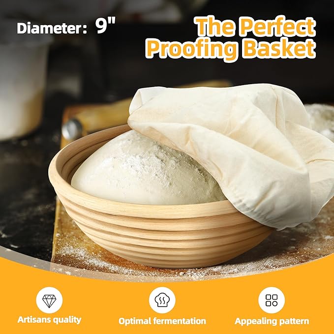 Pre-Seasoned Cast Iron Dutch Oven Pot with Skillet Lid, 5 Qt Bread Dutch Oven Includes Proofing Basket Sourdough Starter Kit for Bread Baking, Camping, Frying and Braising - Image 7