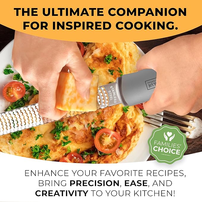 Orblue Lemon Zester & Cheese Grater - Premium Citrus Zester, Kitchen Grater for Parmesan, Chocolate, Fruits, Vegetables, Ginger, Garlic, Nutmeg - Stainless Steel Blades with Protective Cover, Gray - Image 9