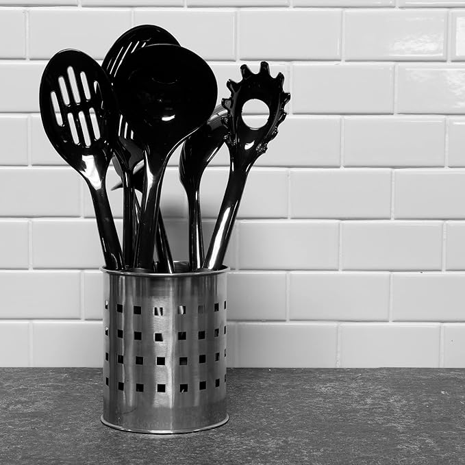 Chef Craft Basic Nylon Cooking/Serving Ladle, 12 inch, Black