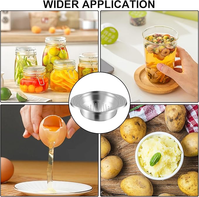 2 Pcs Metal Tuna Can Strainer - Stainless Steel Food-Grade Press Colander for Canned Fish, Beans, Vegetables (2)