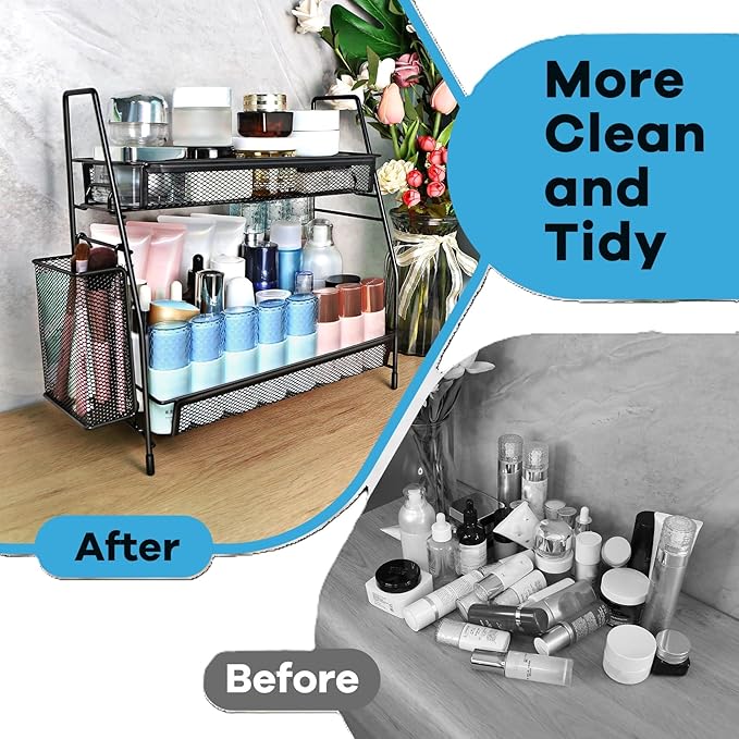 SPISPI Bathroom Organizer Countertop, Spice Rack Organizer for Cabinet,Bathroom Counter Organizer, Kitchen Countertop Organizer - Image 5