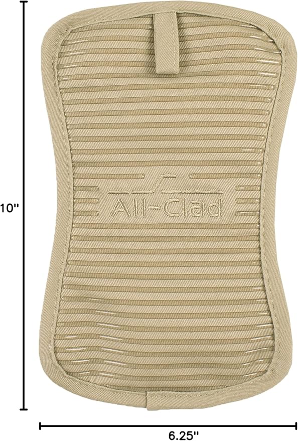 All-Clad Premium Pot Holder & Hot Pad: Heat Resistant to 500 Degrees - 100% Cotton, 10"x6.25" Hot Pad for Kitchen and Barbeque, (1-Pack), Cappuccino - Image 10