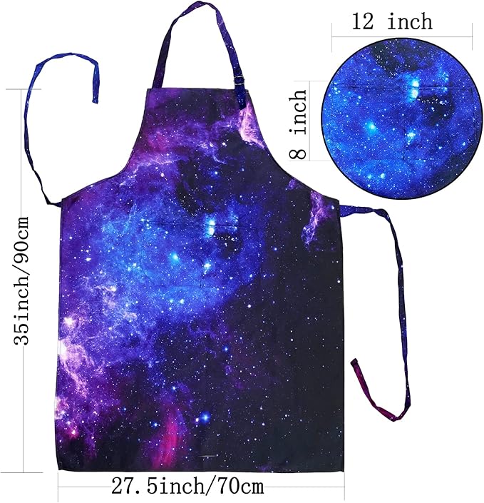 Adjustable Waterproof Apron Bib Apron with 2 Pockets Cooking Kitchen Aprons for Women Men Chef