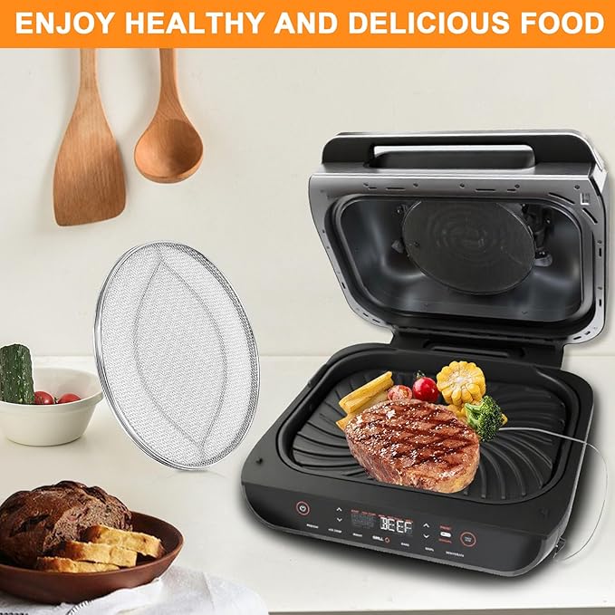 Splatter Shield for Ninja FG551 Foodi Smart XL Grill, Replacement Stainless Steel Splatter Screen Air Fryer Accessories for Ninja FG551 Foodi Smart XL 6-in-1 Indoor Grill