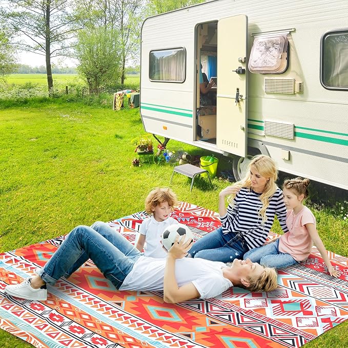 WIWIGO Beach Blanket Waterproof Sandproof Beach Mat 79" X 83"/10'x9'for 2-8 Adults Quick Drying Outdoor Picnic Mat Beach Accessories for Travel, Camping, Hiking - Image 6