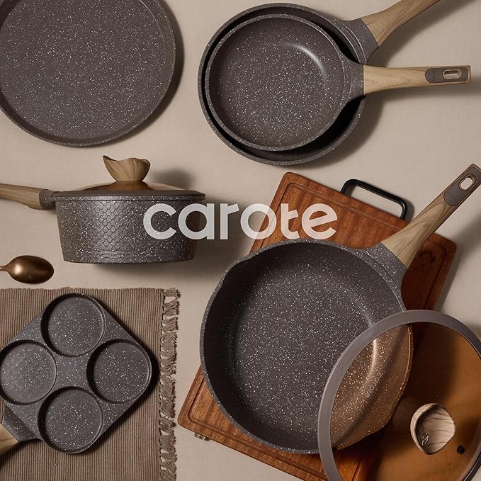 CAROTE 31pcs Pots and Pans Set Non Stick, Cookware Set Pots and Pans, Nonstick Kitchen Cooking, Induction Cook Ware, PFOA Free - Image 9