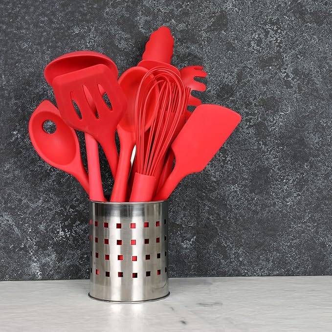 Chef Craft Premium Silicone Tongs, 12 inch, Red - Image 5