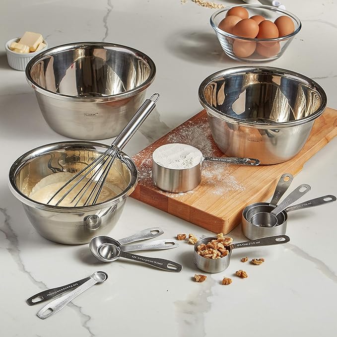 husMait Stainless Steel Measuring Spoons - 5 Piece Heavy Duty Measuring Spoon Set for Dry Food, Spices or Liquids - Image 8