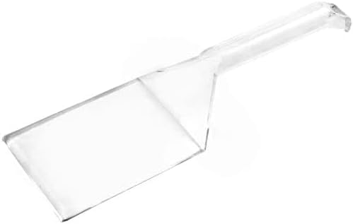 PARTY BARGAINS Clear Disposable Plastic Spatulas – 4-Pack Heavy Duty Kitchen Scrapers for Serving & Flipping Pancakes, Eggs & French Toast – Lightweight Party & Catering Utensils