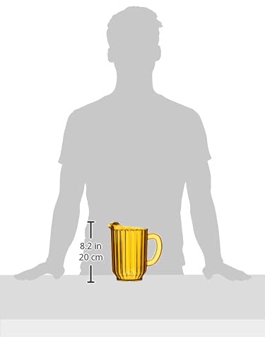G.E.T. P-2064-1-A-EC BPA-Free Break-Resistant Restaurant Style Plastic Pitcher, 60 Ounce, Amber - Image 3