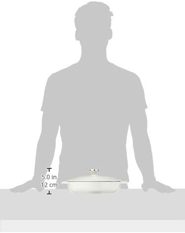 Lodge 3.6 Quart Enameled Cast Iron Round Casserole With Lid– Dual Handles – Oven Safe up to 500° F or on Stovetop - Use to Marinate, Cook, Bake, Refrigerate and Serve – Oyster White - Image 3