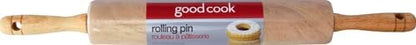 GoodCook Classic Wooden Rolling Pin with Easy Roll Bearings - Image 2