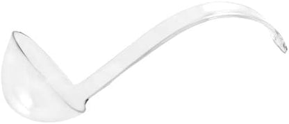 PARTY BARGAINS Clear Disposable Plastic Ladles 8 Pack Heavy Duty Soup Serving Utensils for Porridge Broth Gravy Juices and Liquids Ideal for Parties Catering and Events