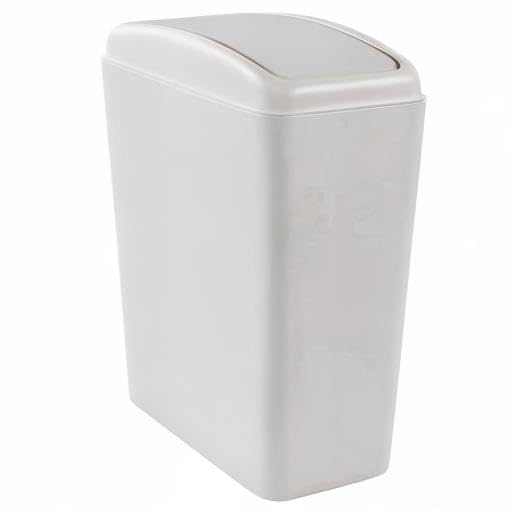 3.5 Gallons/14 Liter Small Trash Can, Plastic Swing Lid Garbage Bin，9.8" x 6.6" x 16.7" - Image 8