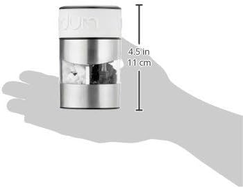 Bodum Twin Dual Salt and Pepper Grinder, Stainless Steel w/Silicone Sleeve, White