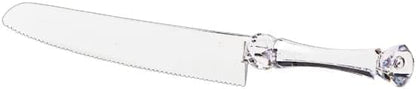 PARTY BARGAINS 8 Pack Clear Disposable Plastic Bread Knives – Heavy Duty Serrated Knives for Crusty Bread, Baguettes & Bagels – Parties, Catering & Events