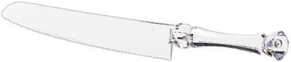 PARTY BARGAINS 4 Pack Clear Disposable Plastic Bread Knives – Heavy Duty Serrated Knives for Crusty Bread, Baguettes & Bagels – Parties, Catering & Events