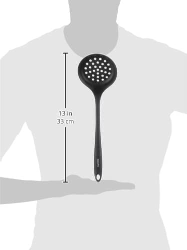 GreenPan 5 Piece Cooking Utensil Set, Flexible Nonstick Silicone, Stain-Free, Tongs, Turner, Spatula, Skimmer, and Slotted Spoon, Black - Image 11